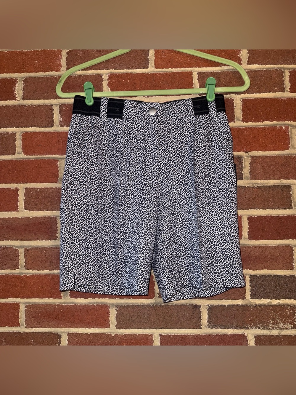 Belyn Key Black and White Leopard Print Shorts